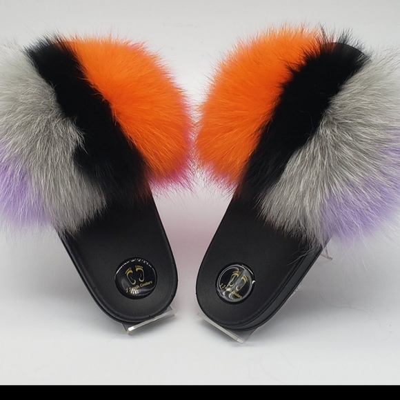Fur Slides Multi Color Fast shipping - Picture 4 of 4